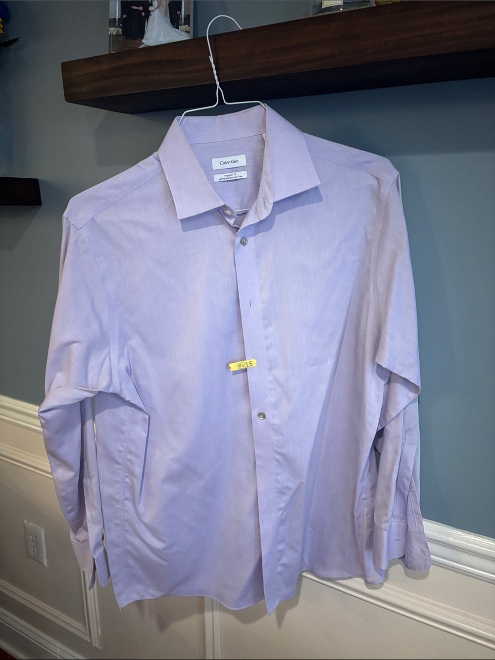Calvin Klein Men's Light Lavender Dress Shirt